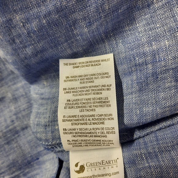 Boden Laurie Dress Women's Size 10R Blue Chambray Linen Casual - Picture 9 of 9